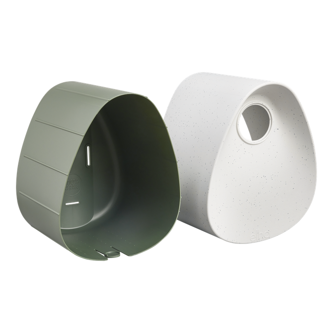 essential bird house 18cm grigio fibroso